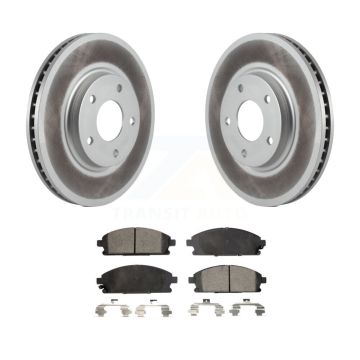 Front Coated Disc Brake Rotors And Ceramic Pads Kit For 2004-2009 Nissan Quest KGT-100291