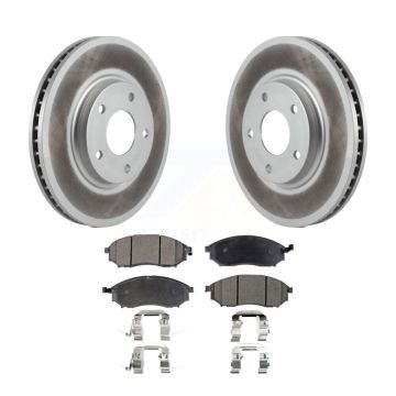 Front Coated Disc Brake Rotors And Ceramic Pads Kit For INFINITI Q45 M45 KGT-100292