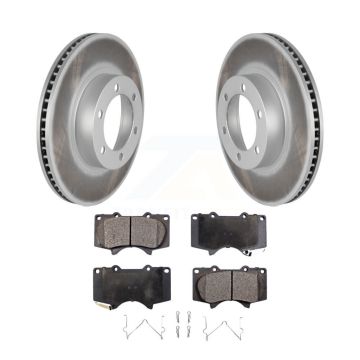 Front Coated Disc Brake Rotors And Ceramic Pads Kit For Toyota 4Runner Lexus GX470 KGT-100300