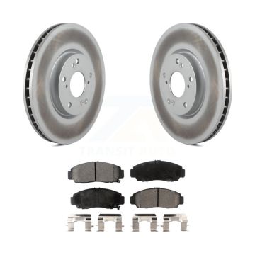 Front Coat Disc Brake Rotor Ceramic Pad Kit For 2004-2005 Acura TL Automatic transmission KGT-100305