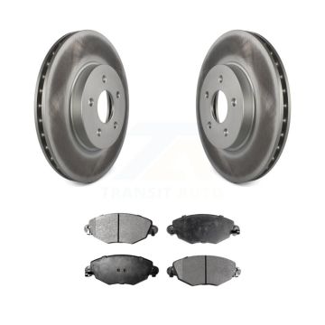Front Coated Disc Brake Rotors And Ceramic Pads Kit For 2002-2008 Jaguar X-Type KGT-100307