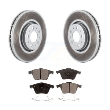 Front Coated Brake Rotor & Ceramic Pad Kit For Volvo XC90 With 316mm Diameter KGT-100310