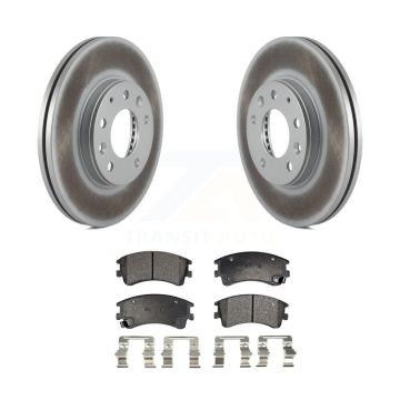 Front Coated Disc Brake Rotors And Ceramic Pads Kit For 2003-2005 Mazda 6 KGT-100314