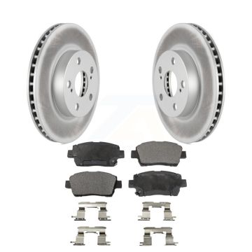 Front Coated Disc Brake Rotors And Ceramic Pads Kit For 2004-2009 Toyota Prius KGT-100320