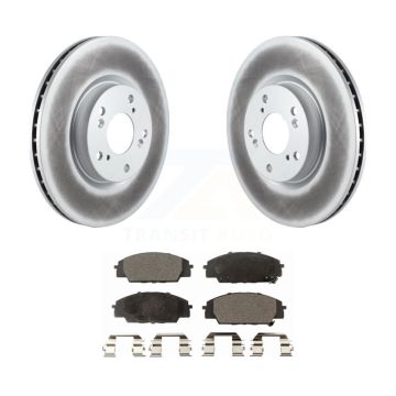 Front Coated Disc Brake Rotors And Ceramic Pads Kit For Honda Civic Acura CSX RSX KGT-100321