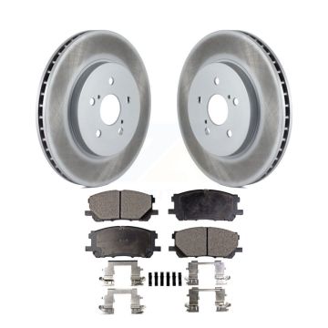 Front Coated Brake Rotor & Ceramic Pad Kit For Lexus RX350 RX330 Toyota Highlander RX400h KGT-100332