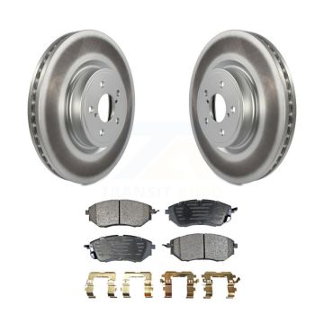 Front Coated Disc Brake Rotors And Ceramic Pads Kit For Subaru Forester Outback Legacy KGT-100337