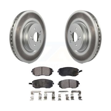 Front Coated Disc Brake Rotors And Ceramic Pads Kit For Subaru Legacy KGT-100338