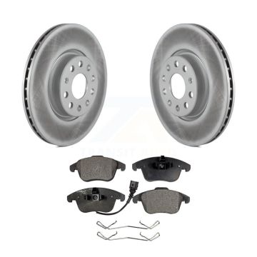 Front Coat Disc Brake Rotors Ceramic Pad Kit For Volkswagen Tiguan Passat Audi Q3 Quattro KGT-100346