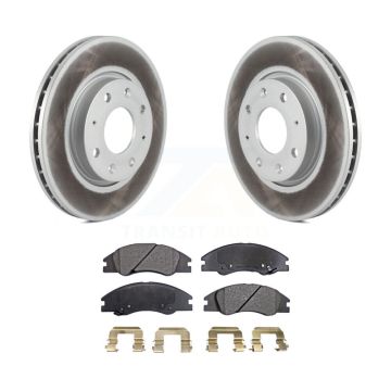 Front Coated Disc Brake Rotors And Ceramic Pads Kit For Kia Spectra Spectra5 KGT-100348