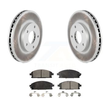 Front Coated Disc Brake Rotors And Ceramic Pads Kit For 2004-2006 Nissan X-Trail KGT-100349