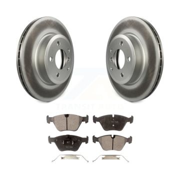 Front Coated Disc Brake Rotors And Ceramic Pads Kit For 2004-2010 BMW X3 KGT-100351