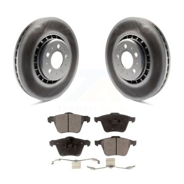 Front Coated Brake Rotor & Ceramic Pad Kit For Volvo XC90 With 336mm Diameter KGT-100352