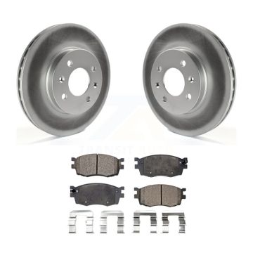 Front Coated Disc Brake Rotors And Ceramic Pads Kit For Hyundai Accent Kia Rio Rio5 KGT-100356