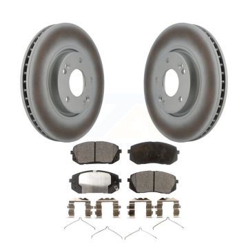 Front Coated Disc Brake Rotors And Ceramic Pads Kit For Hyundai Sonata KGT-100368
