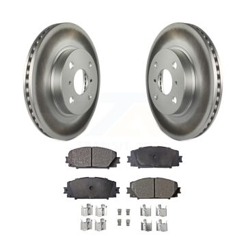 Front Coated Disc Brake Rotors And Ceramic Pads Kit For Toyota Yaris Prius C Scion iQ KGT-100379