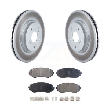 Front Coated Disc Brake Rotors And Ceramic Pads Kit For 2006-2013 Suzuki Grand Vitara KGT-100386
