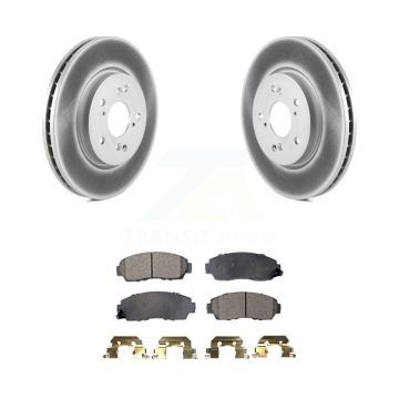 Front Coated Disc Brake Rotor & Ceramic Pad Kit For Honda CR-V Acura RDX Accord Crosstour KGT-100387
