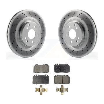 Front Coated Disc Brake Rotors And Ceramic Pads Kit For Mercedes-Benz C230 SLK350 C320 KGT-100389