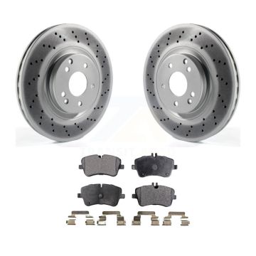 Front Coated Brake Rotor Ceramic Pad Kit For Mercedes-Benz SLK280 C320 With Sport Package KGT-100390