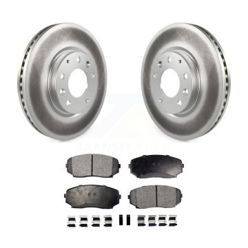 Front Coated Disc Brake Rotors And Ceramic Pads Kit For Mazda CX-7 Ford Edge Lincoln MKX KGT-100391