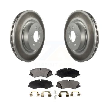 Front Coated Disc Brake Rotors & Ceramic Pad Kit For Land Rover Range Sport LR4 Discovery KGT-100393