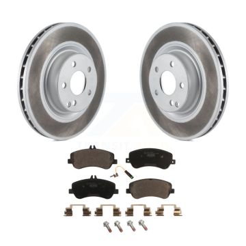 Front Coated Disc Brake Rotors And Ceramic Pads Kit For Mercedes-Benz GLK350 GLK250 KGT-100396