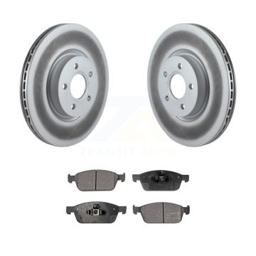 Front Coated Disc Brake Rotor Ceramic Pad Kit For Ford Escape Transit Connect Lincoln MKC KGT-100399