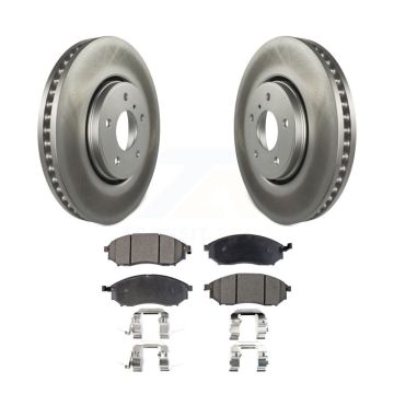 Front Coated Disc Brake Rotors And Ceramic Pads Kit For INFINITI FX35 FX37 FX45 KGT-100406