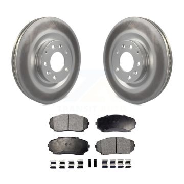 Front Coated Disc Brake Rotors And Ceramic Pads Kit For 2007-2015 Mazda CX-9 KGT-100409