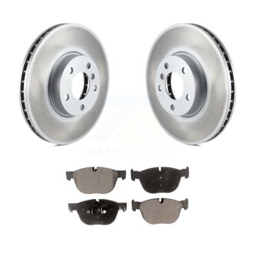 Front Coated Disc Brake Rotors And Ceramic Pads Kit For BMW X5 X6 KGT-100411