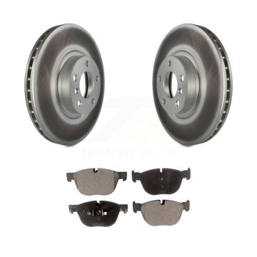Front Coated Disc Brake Rotors And Ceramic Pads Kit For BMW X5 X6 KGT-100412