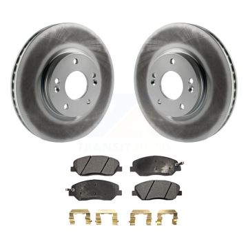 Front Coated Disc Brake Rotors And Ceramic Pads Kit For 2007-2009 Hyundai Santa Fe KGT-100413
