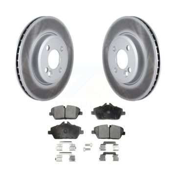Front Coated Disc Brake Rotors And Ceramic Pads Kit For Mini Cooper KGT-100417