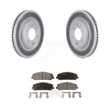 Front Coated Disc Brake Rotors Ceramic Pad Kit For Nissan TITAN INFINITI Armada QX80 QX56 KGT-100421