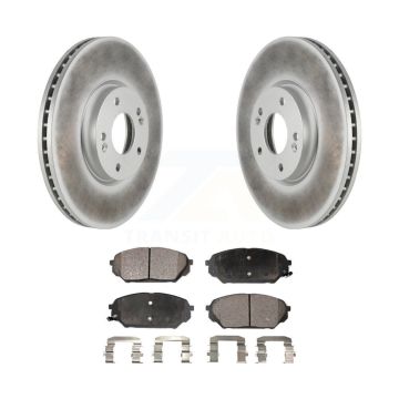 Front Coated Disc Brake Rotors And Ceramic Pads Kit For 2007-2012 Hyundai Veracruz KGT-100422
