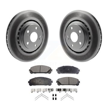 Front Coated Brake Rotor & Ceramic Pad Kit For Toyota Highlander Sienna Lexus RX350 NX300 KGT-100423