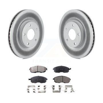 Front Coated Disc Brake Rotors And Ceramic Pads Kit For 2007-2012 Nissan Sentra SE-R KGT-100425