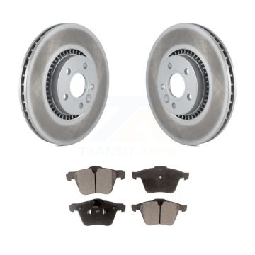 Front Coat Disc Brake Rotors Ceramic Pad Kit For Volvo XC70 S60 V60 S80 Cross Country V70 KGT-100427