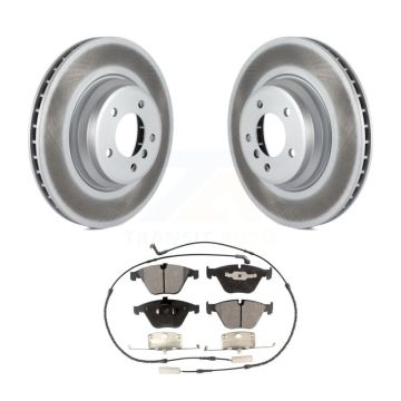 Front Coated Disc Brake Rotor And Ceramic Pad Kit For BMW 335i xDrive X1 335xi 335is 335d KGT-100432