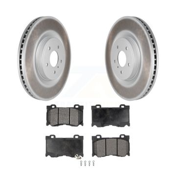 Front Coated Brake Rotors Ceramic Pad Kit For INFINITI Q50 G37 Nissan 370Z Q60 M37 FX50 Z KGT-100438