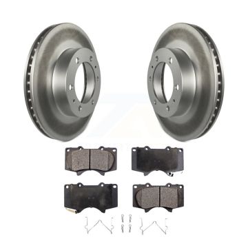 Front Coated Disc Brake Rotors And Ceramic Pads Kit For Toyota Tacoma 4Runner FJ Cruiser KGT-100442