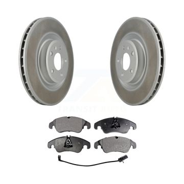 Front Coated Disc Brake Rotors And Ceramic Pads Kit For Audi Q5 A4 Quattro S4 S5 A6 A7 A5 KGT-100444