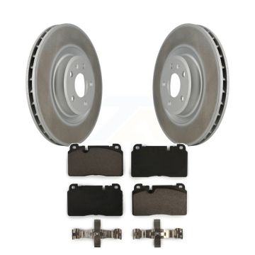 Front Coated Disc Brake Rotors And Ceramic Pads Kit For Audi Q5 KGT-100445