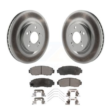 Front Coated Disc Brake Rotors And Ceramic Pads Kit For 2011-2014 Honda Odyssey KGT-100454