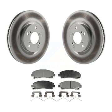 Front Coated Disc Brake Rotors And Ceramic Pads Kit For 2009-2014 Acura TL KGT-100455