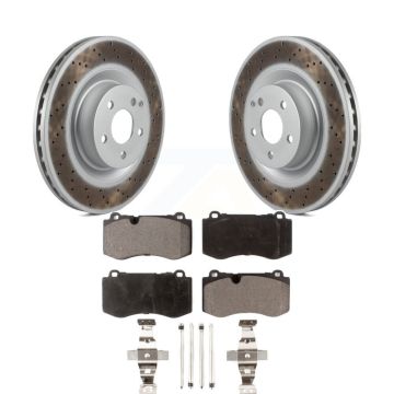 Front Coat Brake Rotors Ceramic Pad Kit For Mercedes-Benz S550 S450 SL550 CL550 S350 S400 KGT-100456