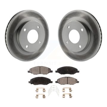 Front Coated Disc Brake Rotors And Ceramic Pads Kit For 2009-2011 Nissan Versa 1.6L KGT-100461