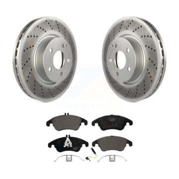 Front Coat Brake Rotors Ceramic Pad Kit For Mercedes-Benz C300 E350 C350 E400 E250 SLC300 KGT-100472
