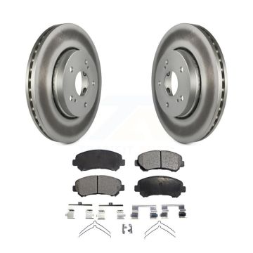 Front Coated Disc Brake Rotors And Ceramic Pads Kit For 2010-2013 Suzuki Kizashi KGT-100474